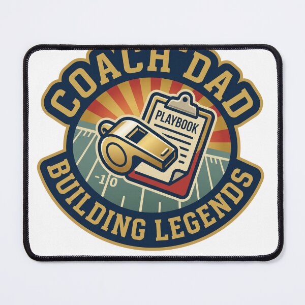 Item preview, Coach Dad: Building Legends – Retro Football Coaching Sticker designed and sold by RetroSystemCo.