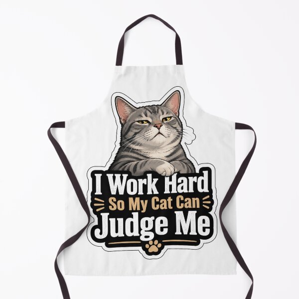 Item preview, I Work Hard So My Cat Can Judge Me Design designed and sold by ArtsyExplorer.