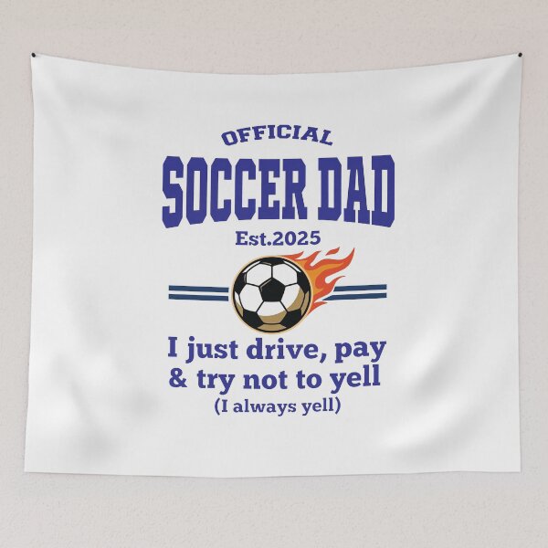 Item preview, Official Soccer Dad Est 2025 – Funny Football Dad Gift – I just Drive,Pay and Try Not Yell designed and sold by inkframe.