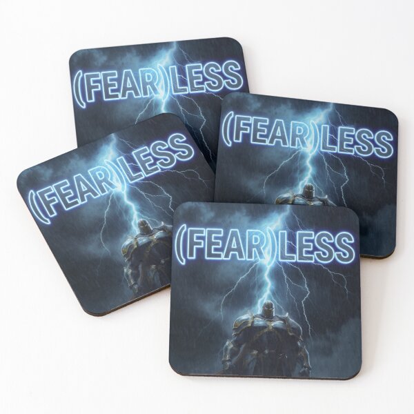 Item preview, (FEAR)LESS - Lightning Knight Warrior Fearless Motivational Art designed and sold by AiNaturalsOnly.