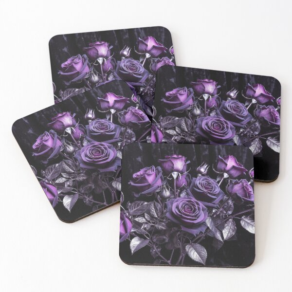 Item preview, Dramatic Deep Purple Rose Bouquet designed and sold by IntelliMindDesigns.