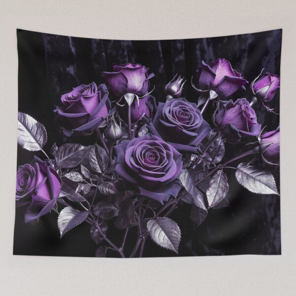 Item preview, Dramatic Deep Purple Rose Bouquet designed and sold by IntelliMindDesigns.