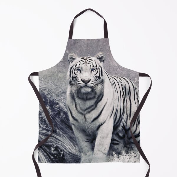 Item preview, Arctic Vortex Tiger | Monochrome Fantasy Wildlife Art designed and sold by TreatLLC.