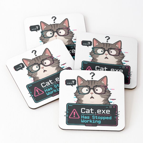 Item preview, Cat.exe Has Stopped Working Funny Cat Meme Design designed and sold by ArtsyExplorer.