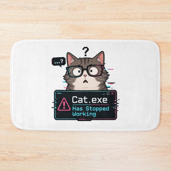 Item preview, Cat.exe Has Stopped Working Funny Cat Meme Design designed and sold by ArtsyExplorer.