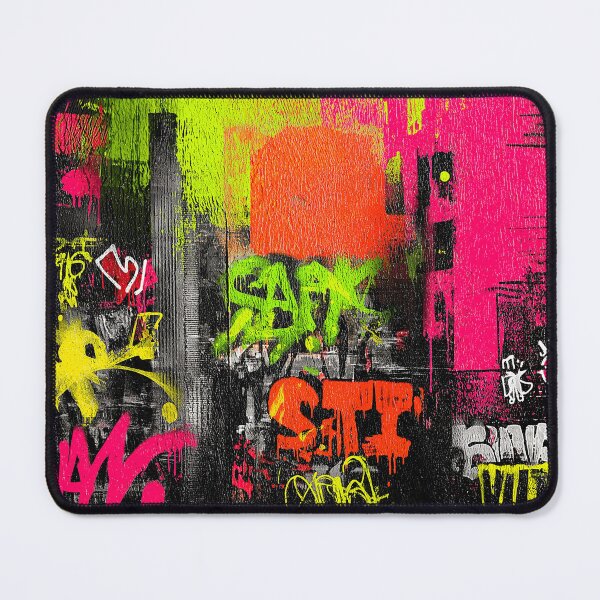 Item preview, Abstract pink and green spray-painted graffiti designed and sold by Pics'Elle Creations.