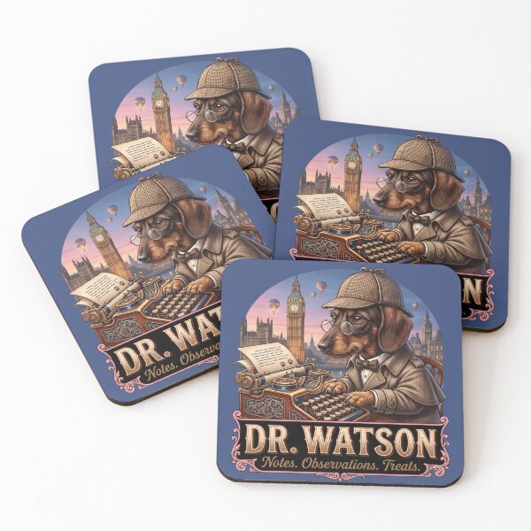 Item preview, Dr Watson Dachshund Dog - Notes Observations Treats Vintage Wiener Dog designed and sold by veloramode.