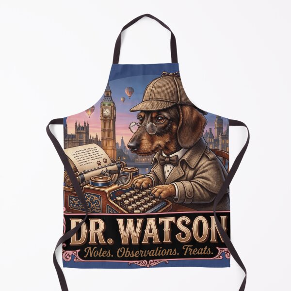 Item preview, Dr Watson Dachshund Dog - Notes Observations Treats Vintage Wiener Dog designed and sold by veloramode.