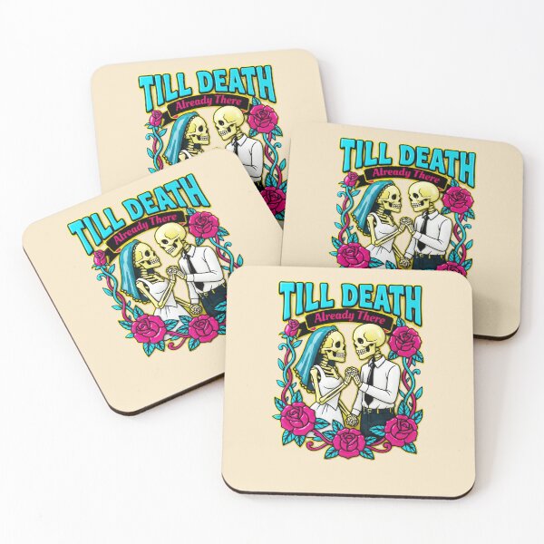 Item preview, Till Death Already There Skeleton Wedding Couple Graphic  — Dark Romance Anniversary Humor  designed and sold by SkTee2k.