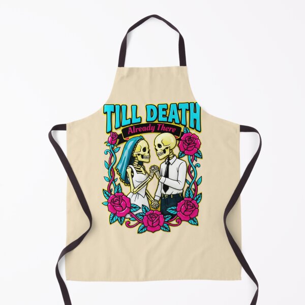 Item preview, Till Death Already There Skeleton Wedding Couple Graphic — Dark Romance Anniversary Humor designed and sold by SkTee2k.