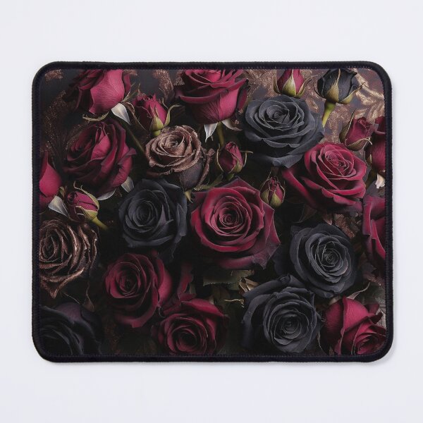 Item preview, Dark Burgundy and Black Rose Bouquet designed and sold by IntelliMindDesigns.