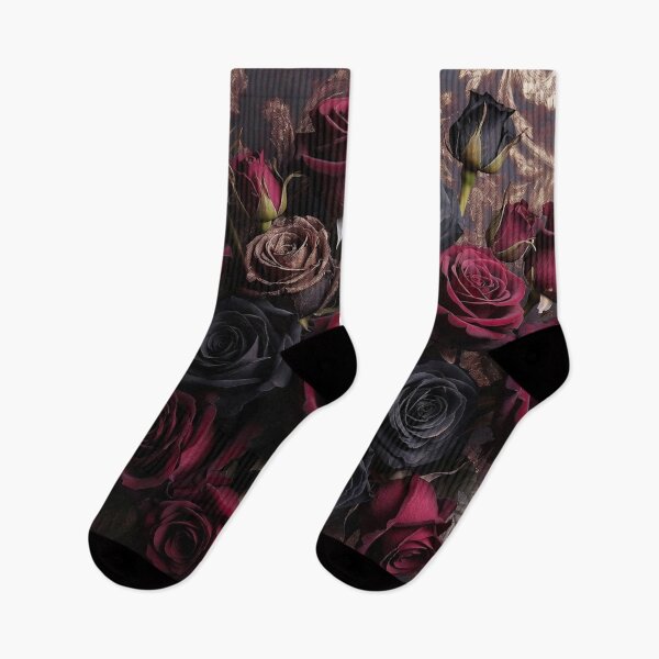 Item preview, Dark Burgundy and Black Rose Bouquet designed and sold by IntelliMindDesigns.