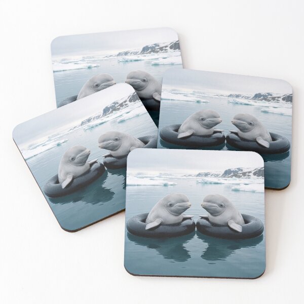 Item preview, Baby Beluga Whales in the Deep Blue Sea designed and sold by Tridentulus.