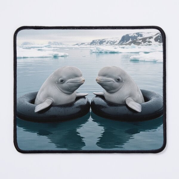 Item preview, Baby Beluga Whales in the Deep Blue Sea designed and sold by Tridentulus.