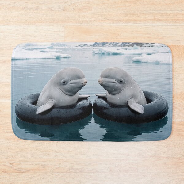 Artikelvorschau, Beluga-Babys im tiefen blauen Meer entworfen und verkauft von Tridentulus.