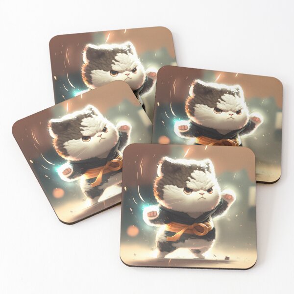 Item preview, KARATE Kitty - Kyokushin Cat - Cat HUMOR designed and sold by CleverCulture.