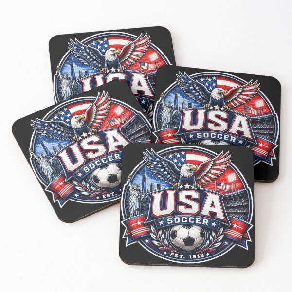 Item preview, USA Soccer Badge Logo – American Football Fan Design designed and sold by TKOprintdesigns.