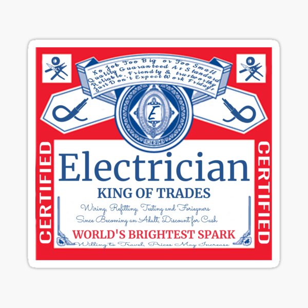 Funny Electrician Stickers Redbubble