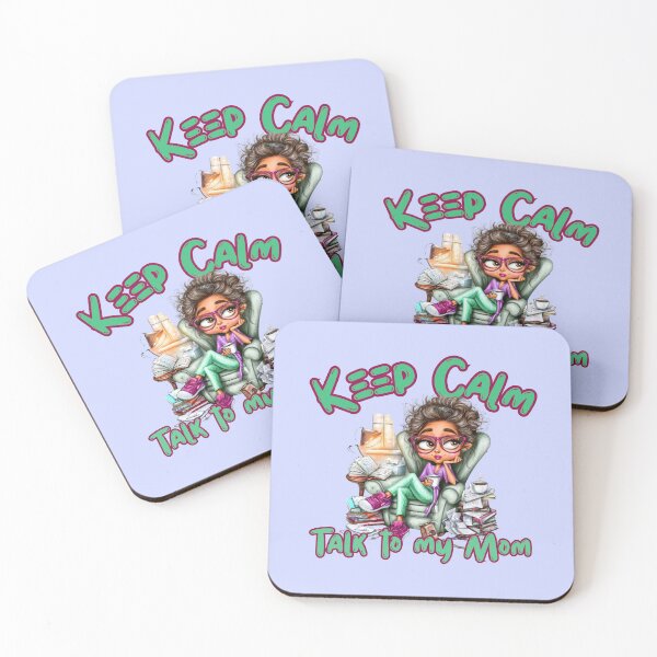 Item preview, Therapist Mom Gift - Keep Calm and Talk to My Mom Psychologist Art designed and sold by illeN-Art-World.