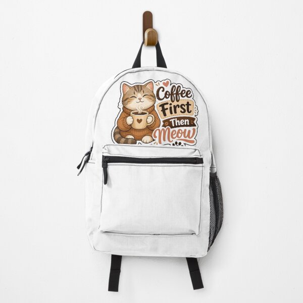 Item preview, Coffee First Then Meow Cute Cat Meme Design designed and sold by ArtsyExplorer.