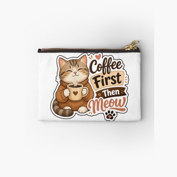 Item preview, Coffee First Then Meow Cute Cat Meme Design designed and sold by ArtsyExplorer.