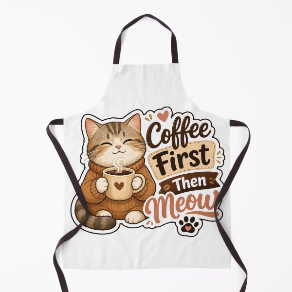 Item preview, Coffee First Then Meow Cute Cat Meme Design designed and sold by ArtsyExplorer.
