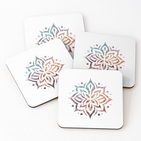 Item preview, Ornate Pastel Chrysanthemum Bloom Geometric Flower Art designed and sold by Osmose-Studio ⭐⭐⭐⭐⭐.