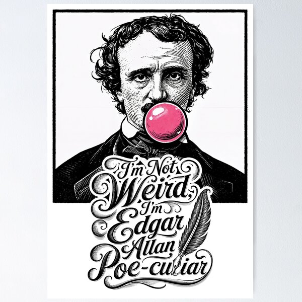 Item preview, Wall Art - Postcard - Edgar Allan Poe‑culiar Pop Art designed and sold by ForeverPrintsOK.