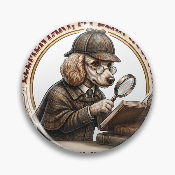 Item preview, Elementary My Dear Woofson Poodle Detective - The Truth Has A Tail Vintage Dog designed and sold by veloramode.