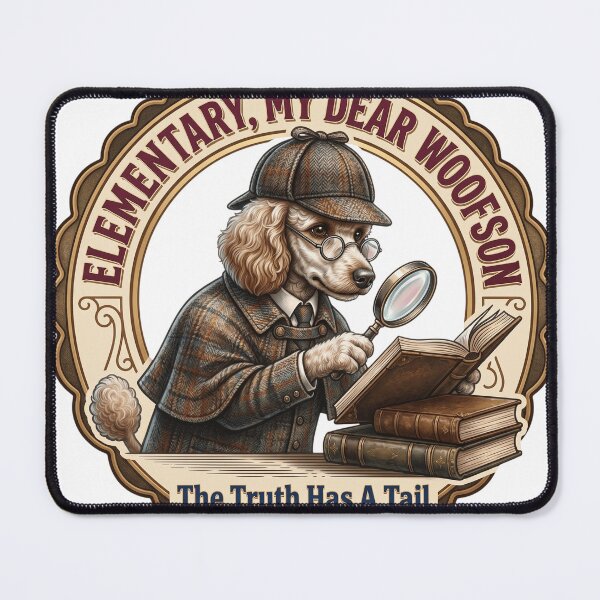 Item preview, Elementary My Dear Woofson Poodle Detective - The Truth Has A Tail Vintage Dog designed and sold by veloramode.