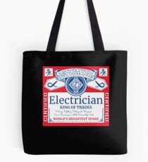Funny Electrician Shirt Beer Drinking Retired Gift T-Shirt Tote Bag