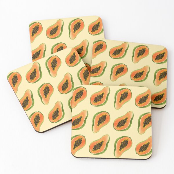 Item preview, Watercolor Papaya Fruit Tropical Seamless Pattern designed and sold by samahl_l.