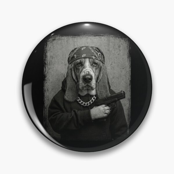 Item preview, Basset Hound Dog Bandana Hoodie Handgun designed and sold by d247.
