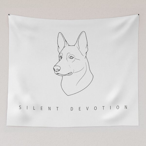 Item preview, German Shepherd Minimalist Art — Silent Devotion Edition designed and sold by PureStroke.