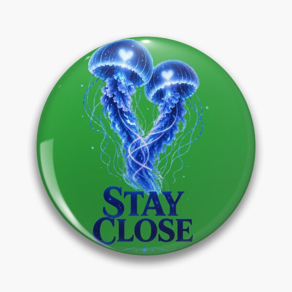 Item preview, Stay Close, Glowing Jellyfish Love Design, Dreamy Ocean Romance Artwork designed and sold by JagrDesigns.