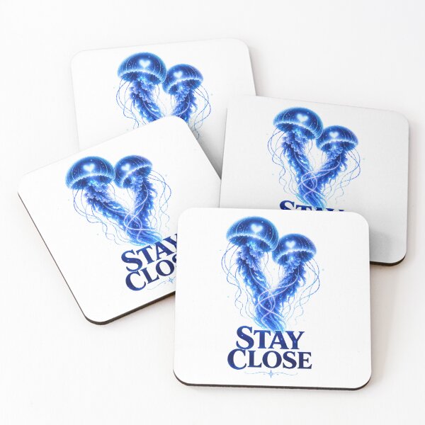 Item preview, Stay Close, Glowing Jellyfish Love Design, Dreamy Ocean Romance Artwork designed and sold by JagrDesigns.