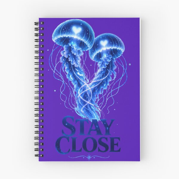 Item preview, Stay Close, Glowing Jellyfish Love Design, Dreamy Ocean Romance Artwork designed and sold by JagrDesigns.