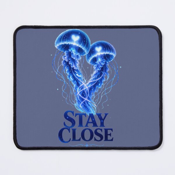 Item preview, Stay Close, Glowing Jellyfish Love Design, Dreamy Ocean Romance Artwork designed and sold by JagrDesigns.