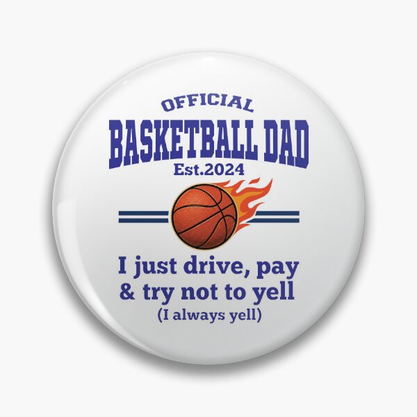 Item preview, Official Basketball Dad Est 2024 – Funny Basketball Dad Gift – I just Drive, Pay and Try Not Yell designed and sold by inkframe.