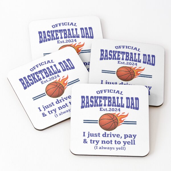 Item preview, Official Basketball Dad Est 2024 – Funny Basketball Dad Gift – I just Drive, Pay and Try Not Yell designed and sold by inkframe.