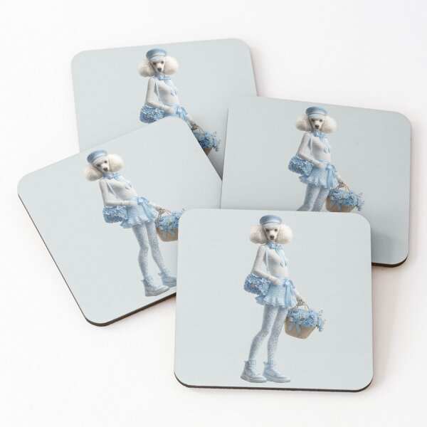 Item preview, Pastel Blue Fashion Poodle designed and sold by MegaNovaArt.