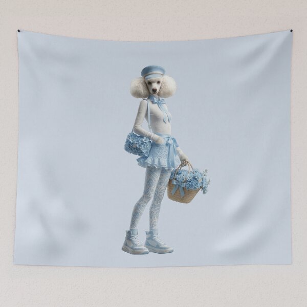 Item preview, Pastel Blue Fashion Poodle designed and sold by MegaNovaArt.