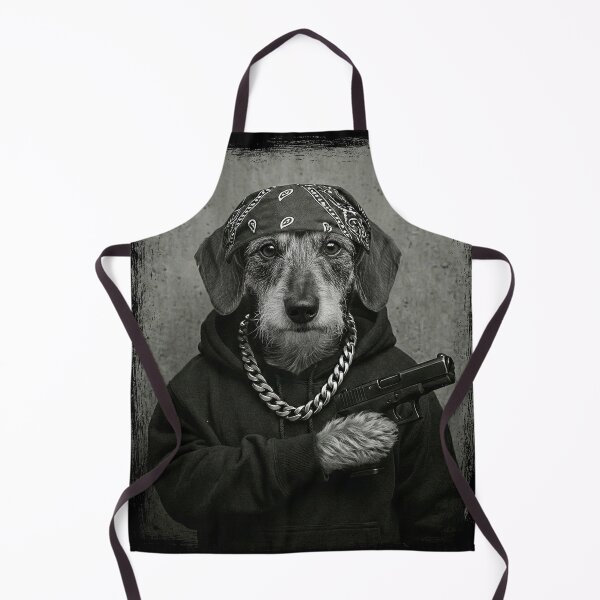 Item preview, Tough Dog Gangster Bandana Hoodie Pistol Chain designed and sold by d247.