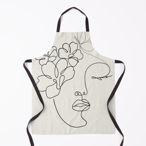 Item preview, Minimalist Woman Face Line Art with Flowers - Abstract Floral Female Portrait designed and sold by Mora Lisa.