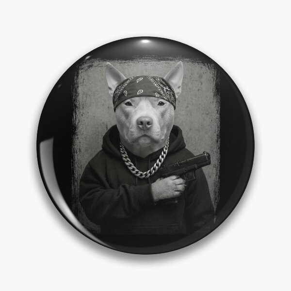 Item preview, Tough Pitbull Dog Bandana Hoodie Heavy Chain designed and sold by d247.