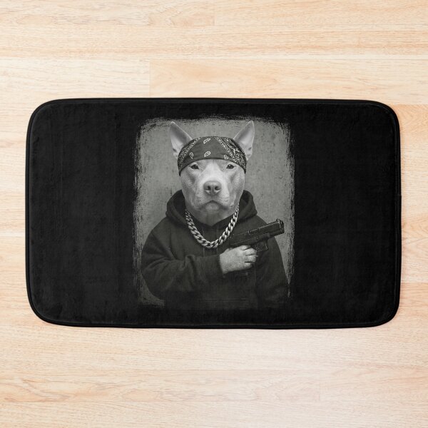 Item preview, Tough Pitbull Dog Bandana Hoodie Heavy Chain designed and sold by d247.
