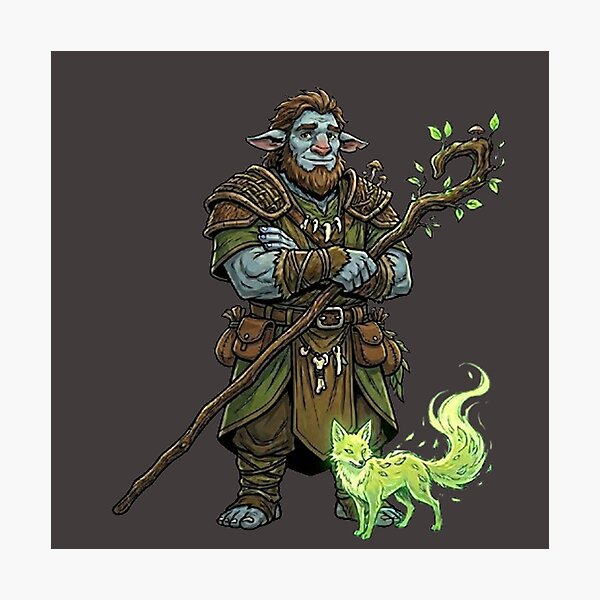 Item preview, Furbolg Druid RPG Sticker designed and sold by AestheticRPG .