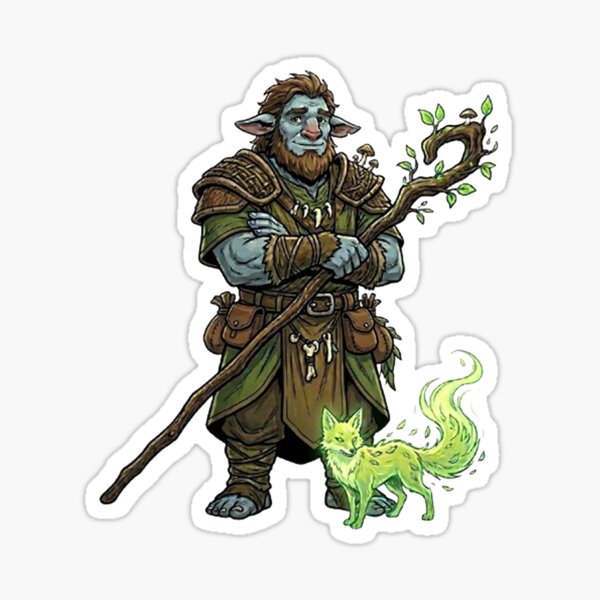Item preview, Furbolg Druid RPG Sticker designed and sold by AestheticRPG .