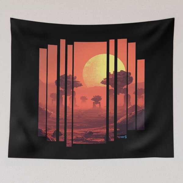 Item preview, Broken Mechs in Synthwave Desert 7 designed and sold by Neon G.