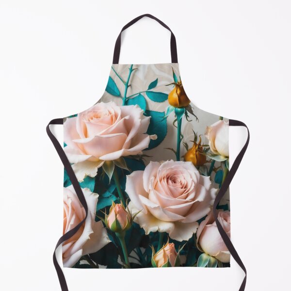 Item preview, Soft Pink Roses with Teal and Gold designed and sold by IntelliMindDesigns.